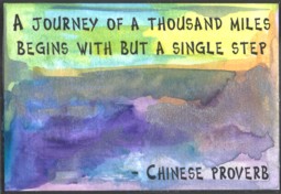A journey of a thousand miles magnet - Chinese Proverb (Confucius)